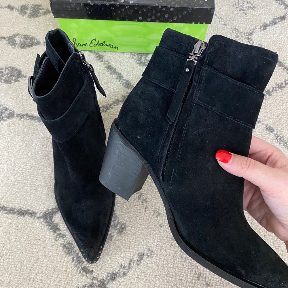 New Sam Edelman Leonia Suede Boots - Picture 5 of 5